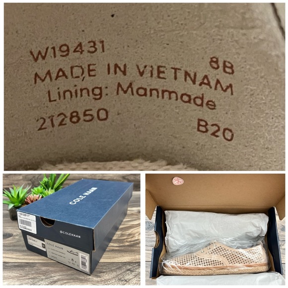 NIB Cole Haan Cloud 3Eye Espadrille Loafer Oxford Boat Shoes Perforated 8B - Picture 10 of 11